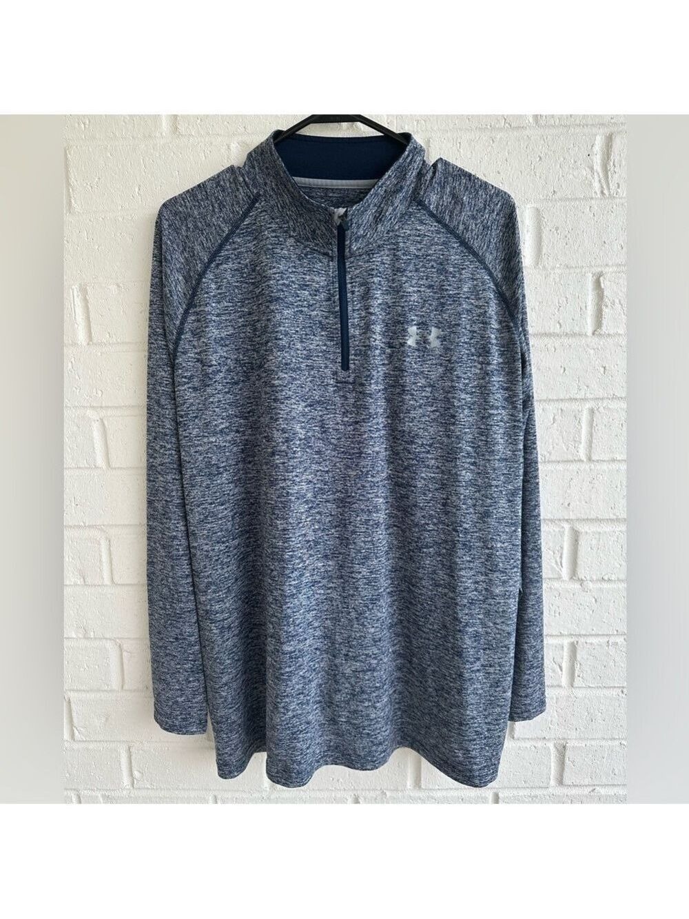 Under Armour Men’s Tech Twist Quarter Zip Navy/White Pullover Size XL (?) unisex